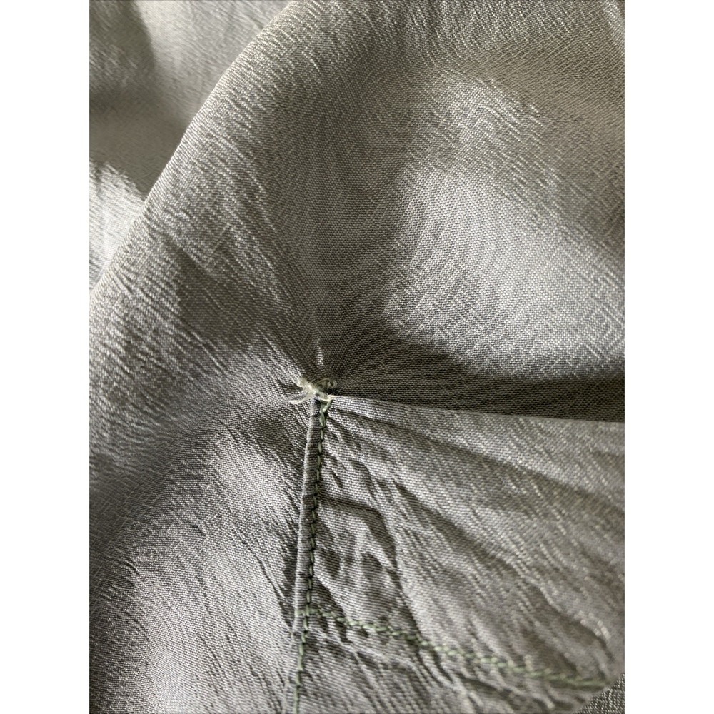 VTG Icy Muted Blue 100% Thai Silk Handwoven Lounge Old Money Quiet Luxury Unisex - Picture 12 of 12